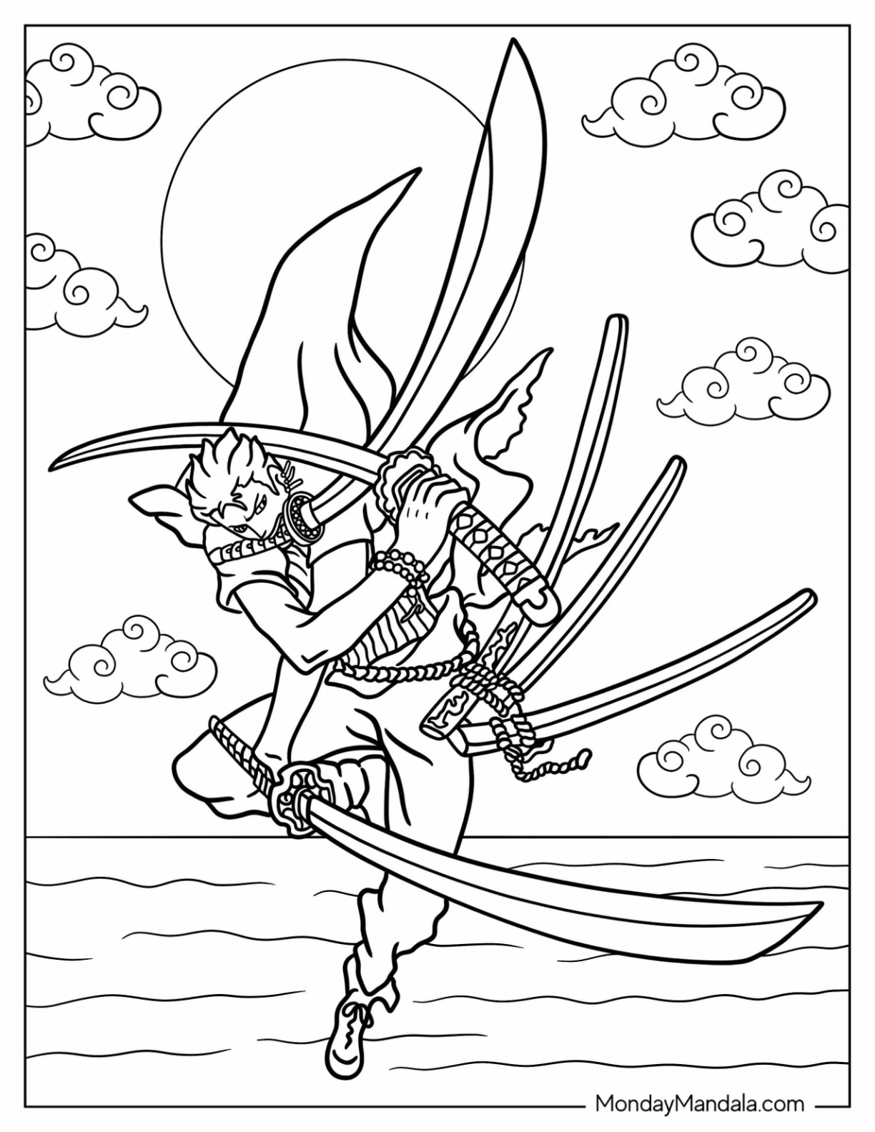 One piece coloring pages free pdf printables