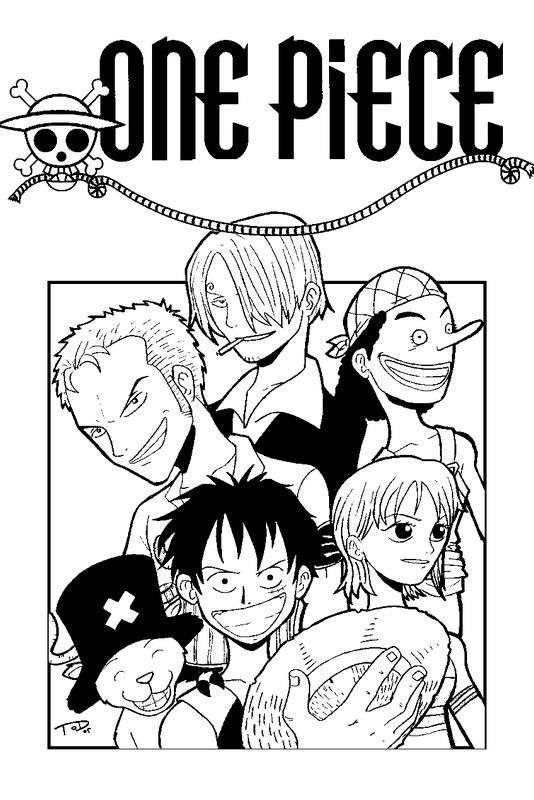 Coloring page manga one piece