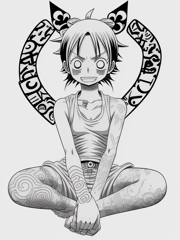 Anime tattoo ruffy one piece ruf