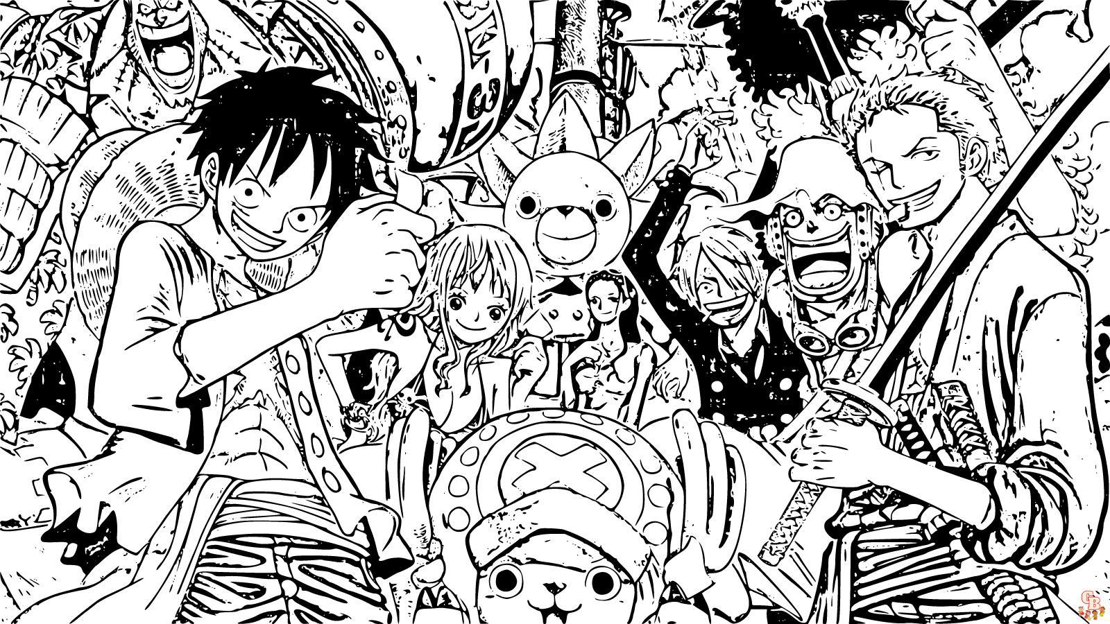 Explore the world of one piece with free printable coloring pages