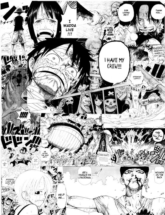 One piece manga collage