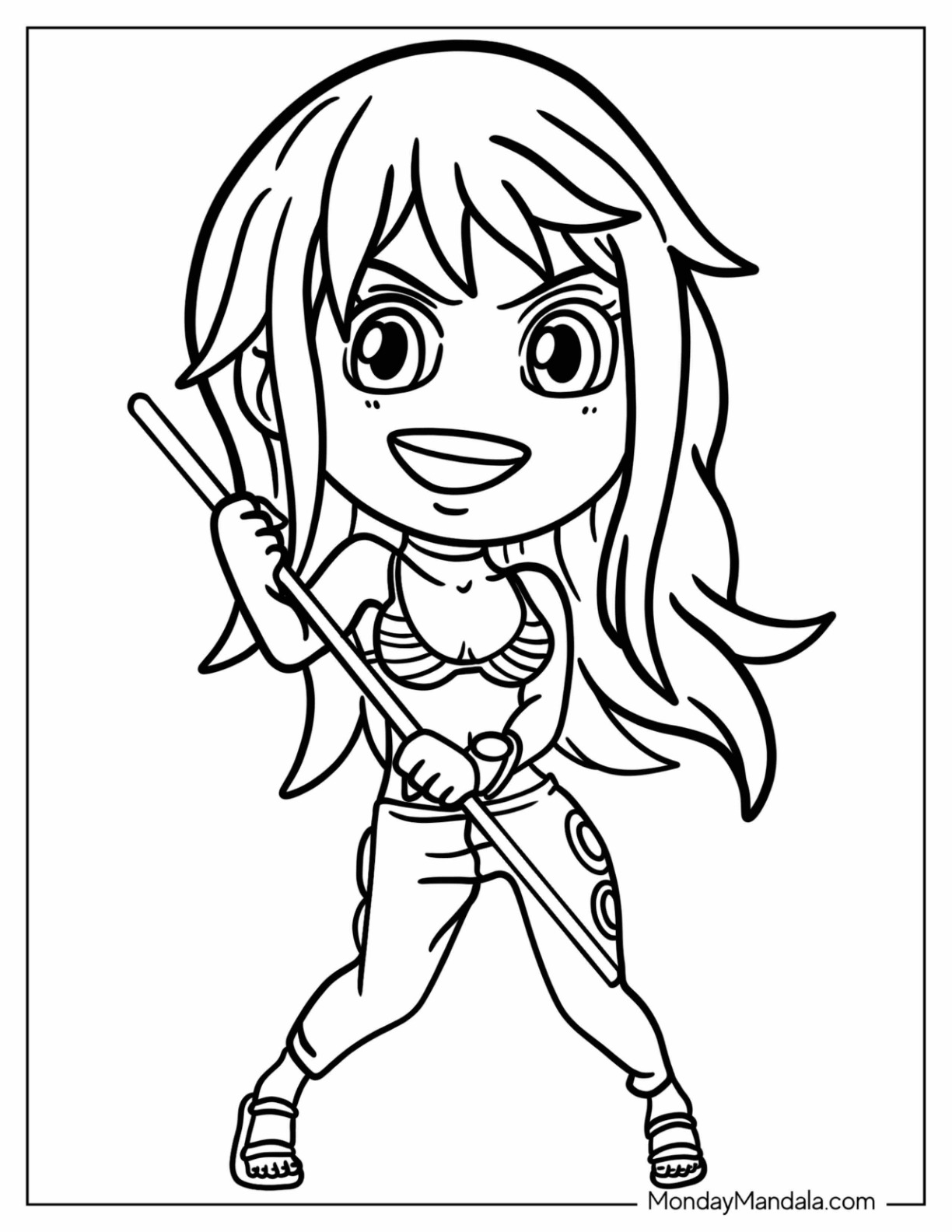 One piece coloring pages free pdf printables