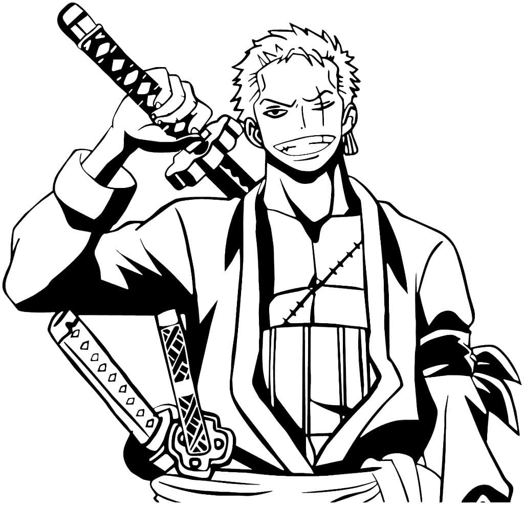 Roronoa zoro coloring pages