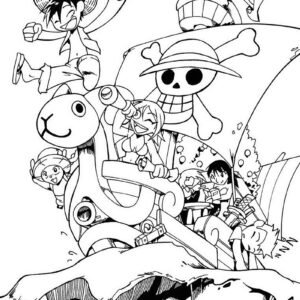 One piece characters coloring pages printable for free download