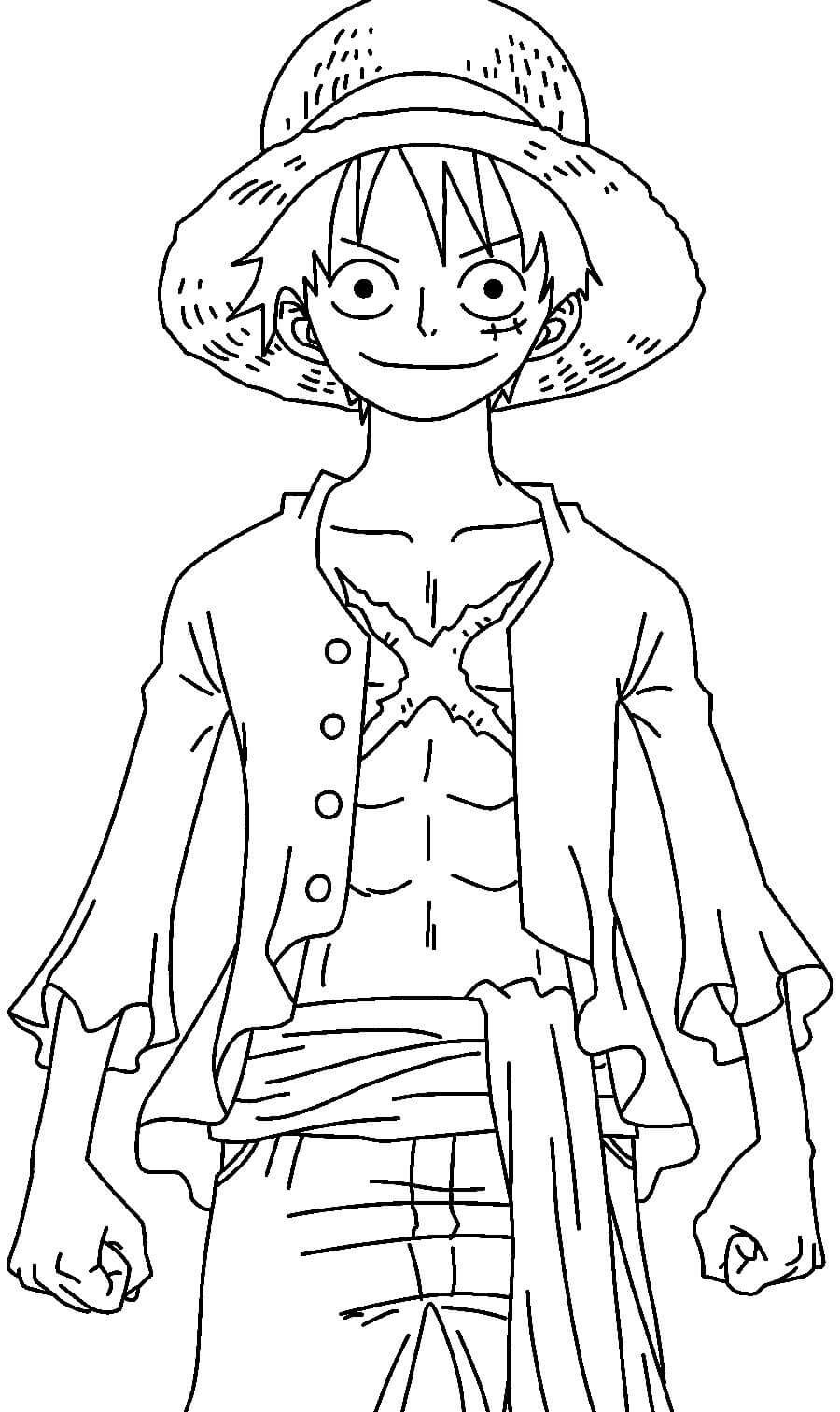 Anime coloring pages â coloringk one piece luffy one piece manga manga coloring book