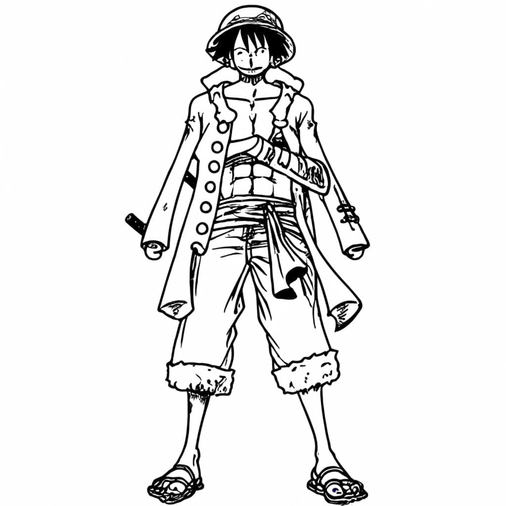 One piece coloring page sheets