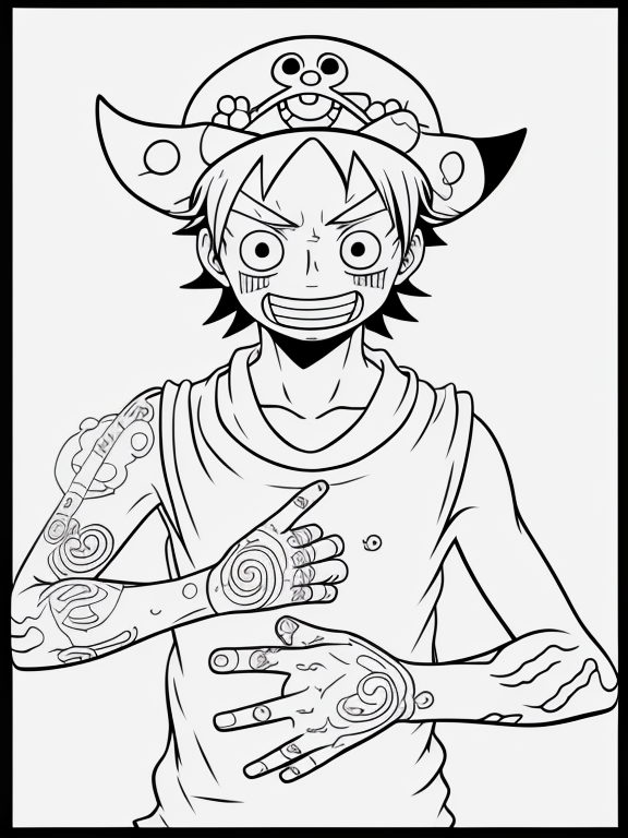 Anime tattoo ruffy one piece ruf