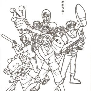 One piece coloring page printable for free download