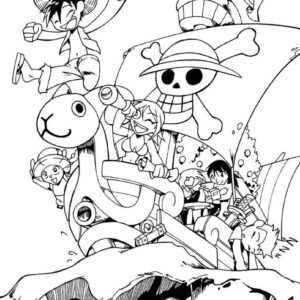 One piece coloring page printable for free download