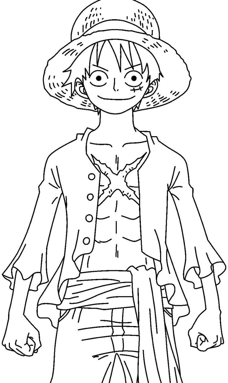 Anime coloring pages â coloringk one piece luffy one piece manga manga coloring book