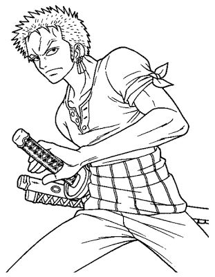 Anime manga one piece coloring pages printable online coloring pages ausmalen ausmalbilder roronoa zoro