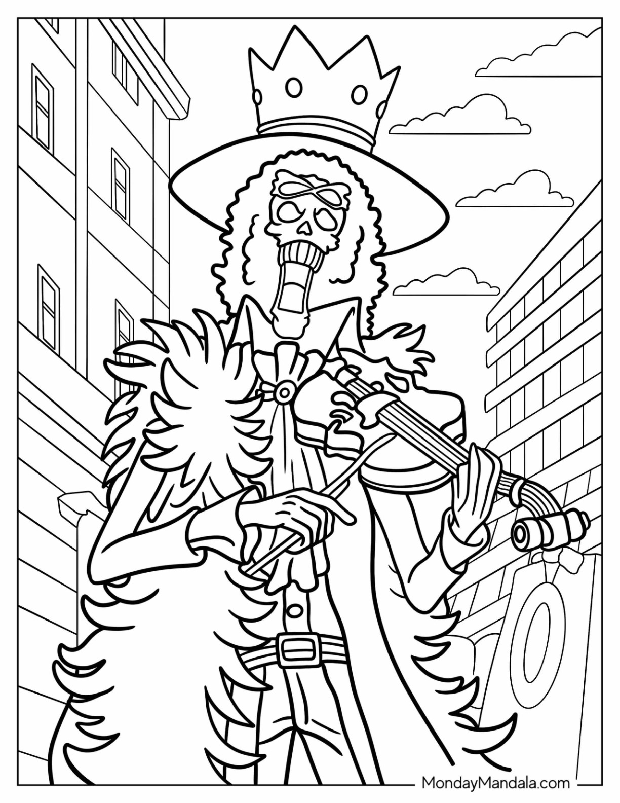 One piece coloring pages free pdf printables