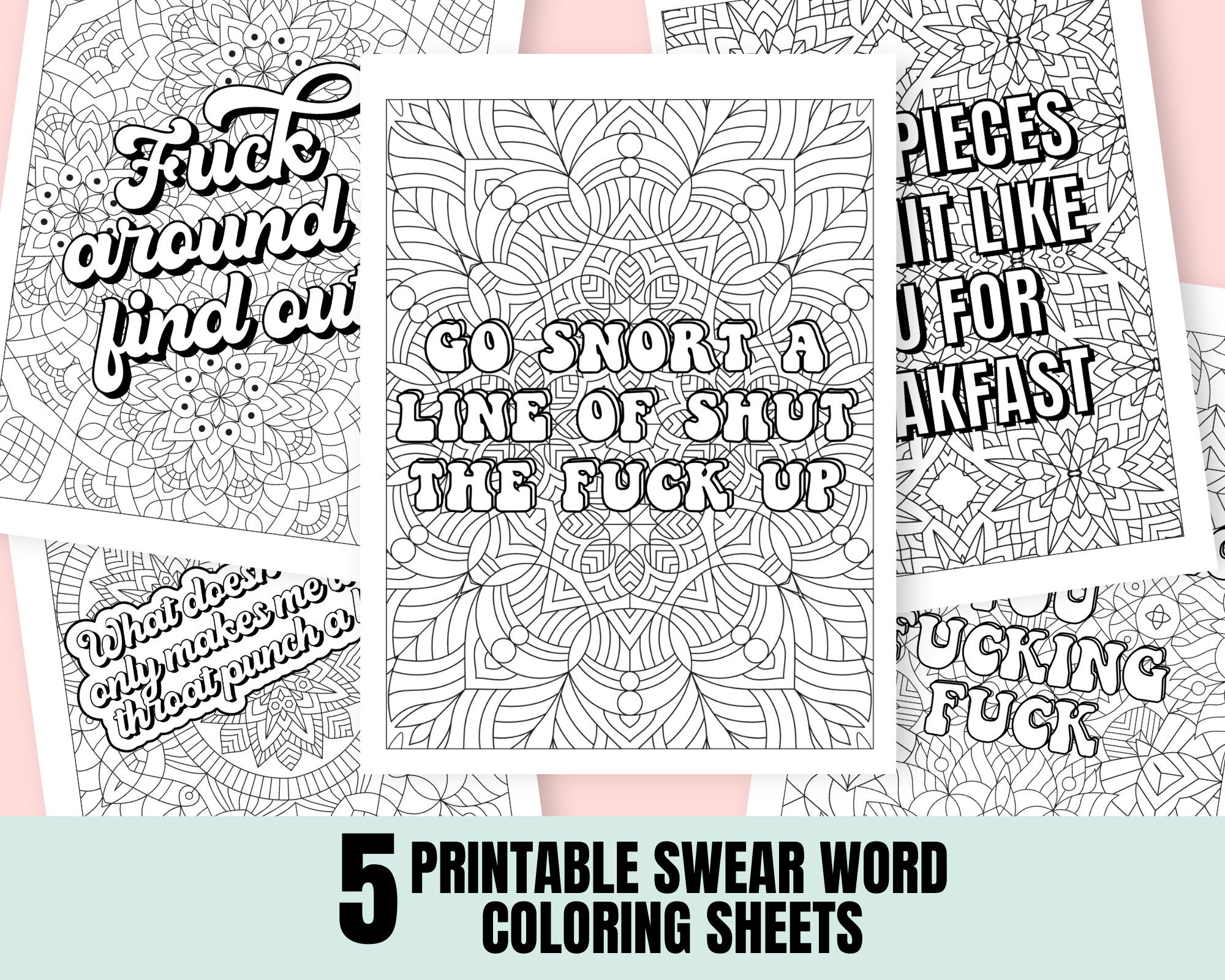 Adult coloring pages printable printable coloring sheets coloring pages swear word coloring pages funny coloring sheet curse words