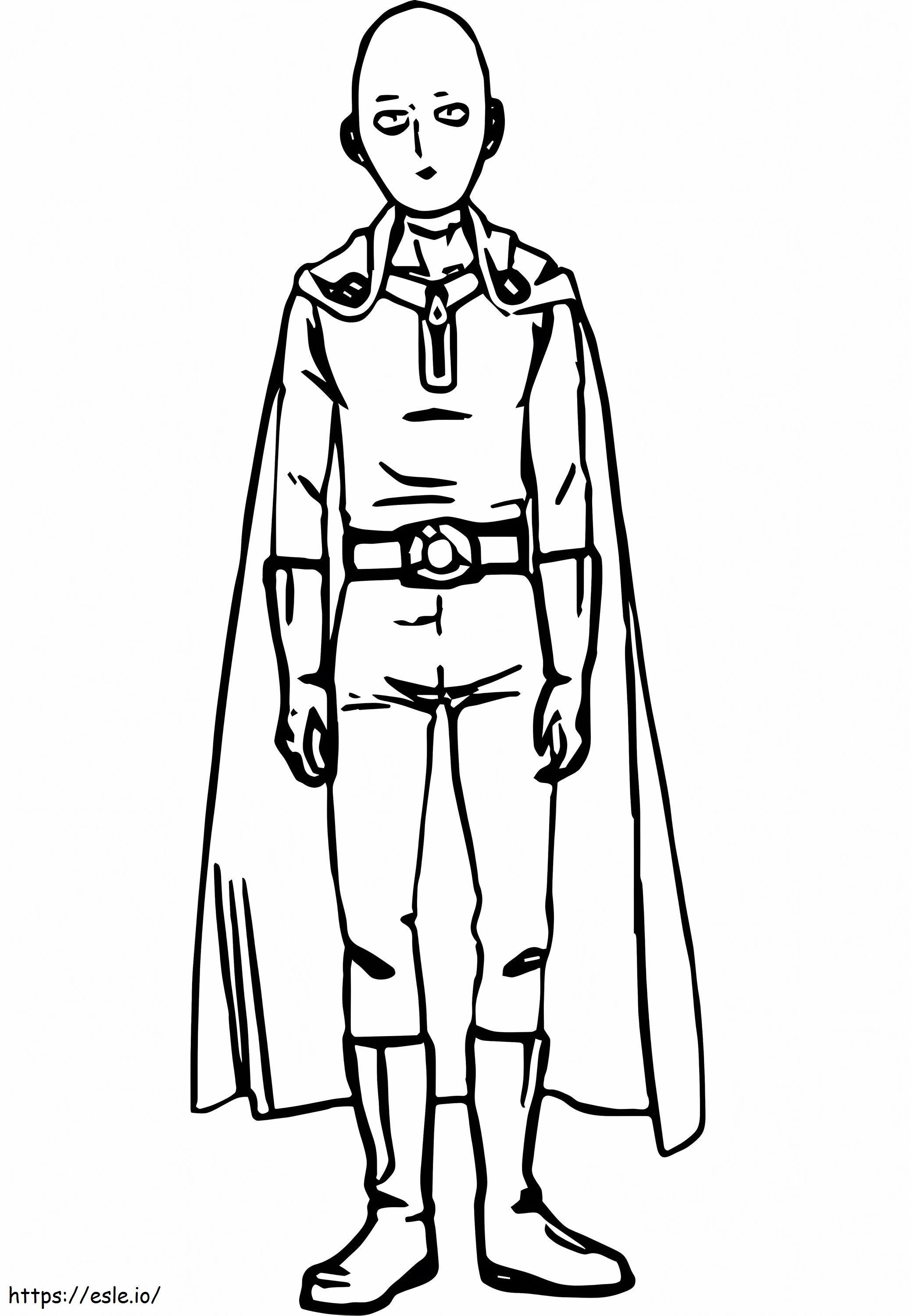 One punch man a coloring page