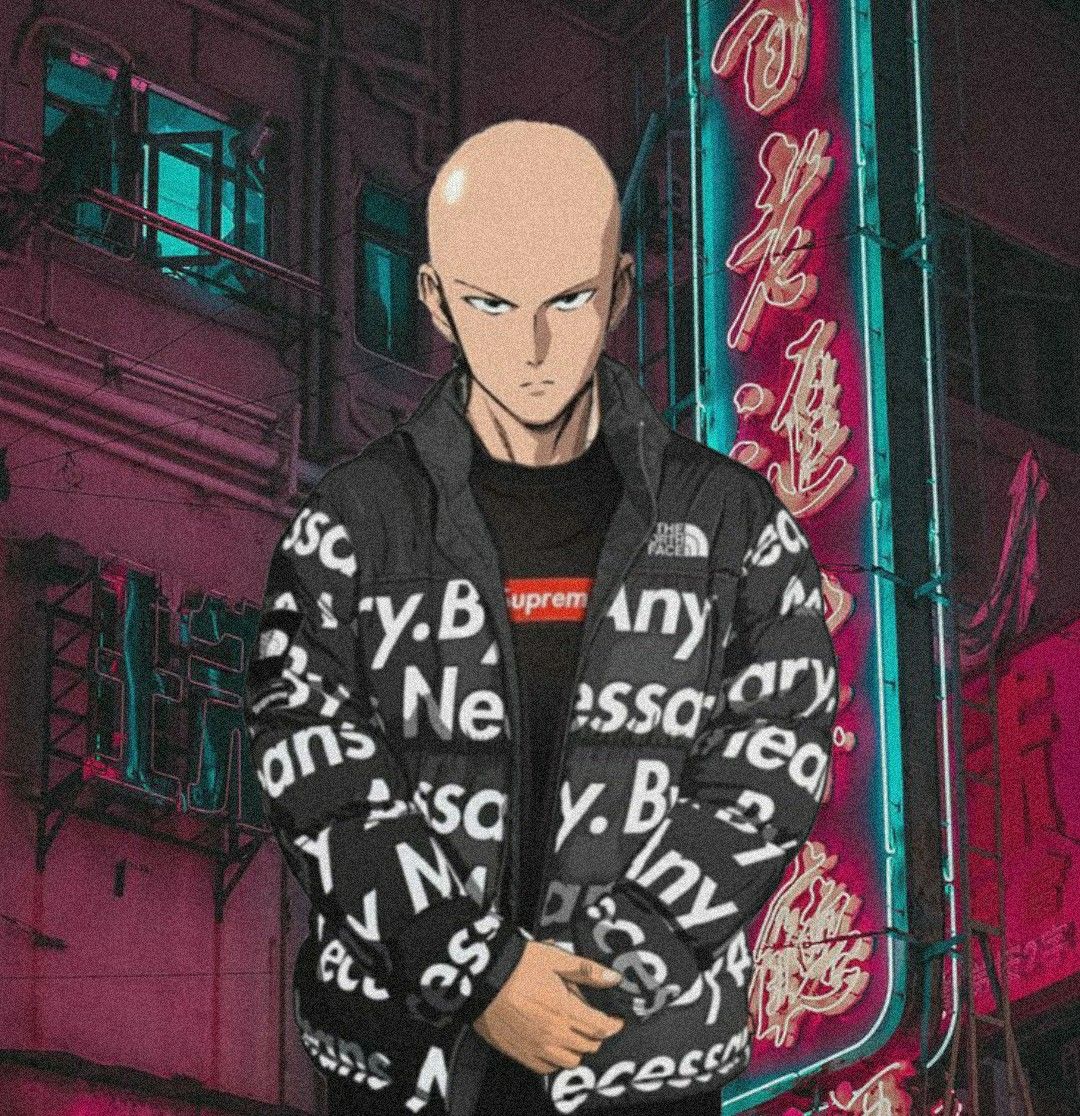 Saitama drip one punch man naruto shippuden anime saitama