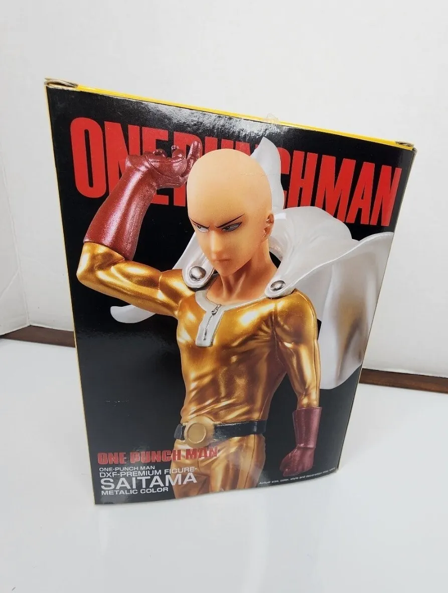 Banpresto one punch man anime premium figure toy saitama metalic color bp