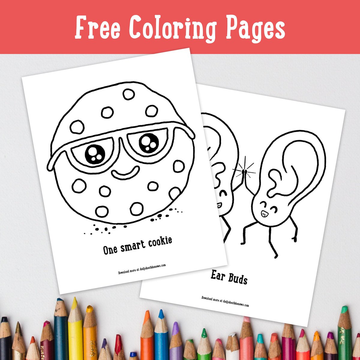 Learn funny jokes on x free printable coloring pages for kids and adults each coloring page has a hilarious dad joke or eye