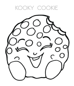 Cookie coloring pages playing learning