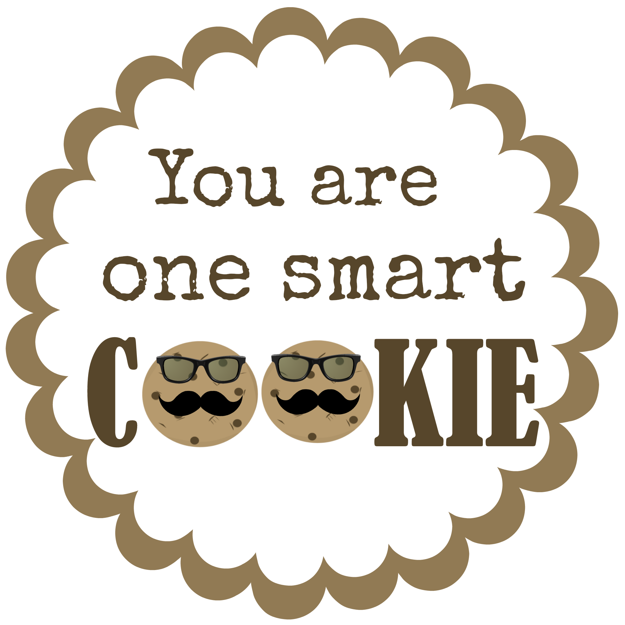 Test treats one smart cookie printable tag