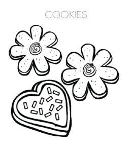 Cookie coloring pages playing learning