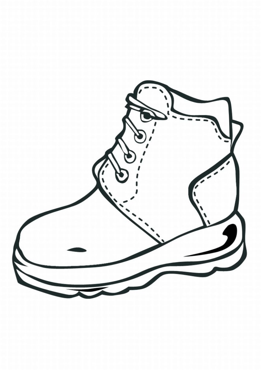 One two buckle my shoe coloring page