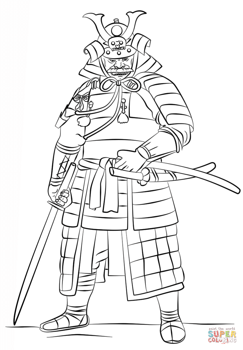 Samurai wearing an å