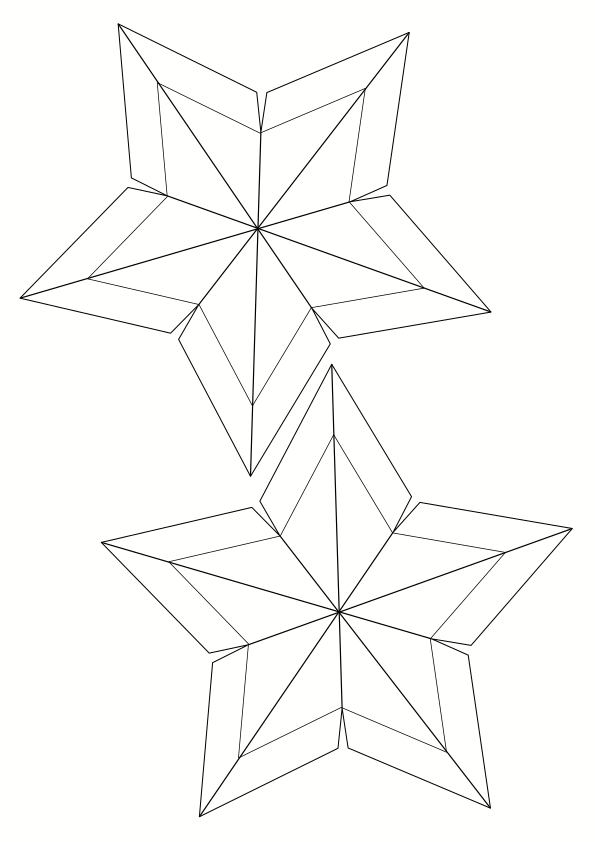 D star papercraft drawing for coloring page free printable nurieworld