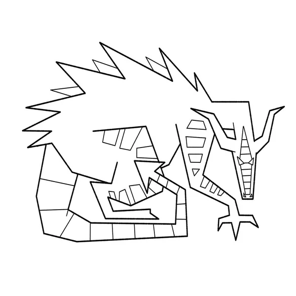 Line drawing of monsters vector images