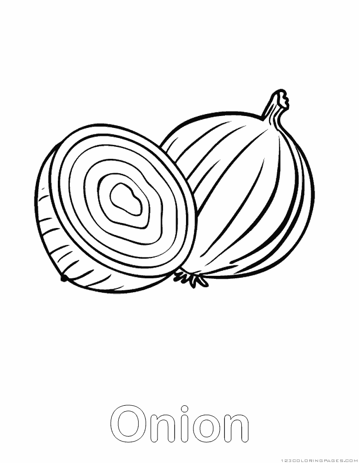 Coloring pages free onion coloring pages vegetables