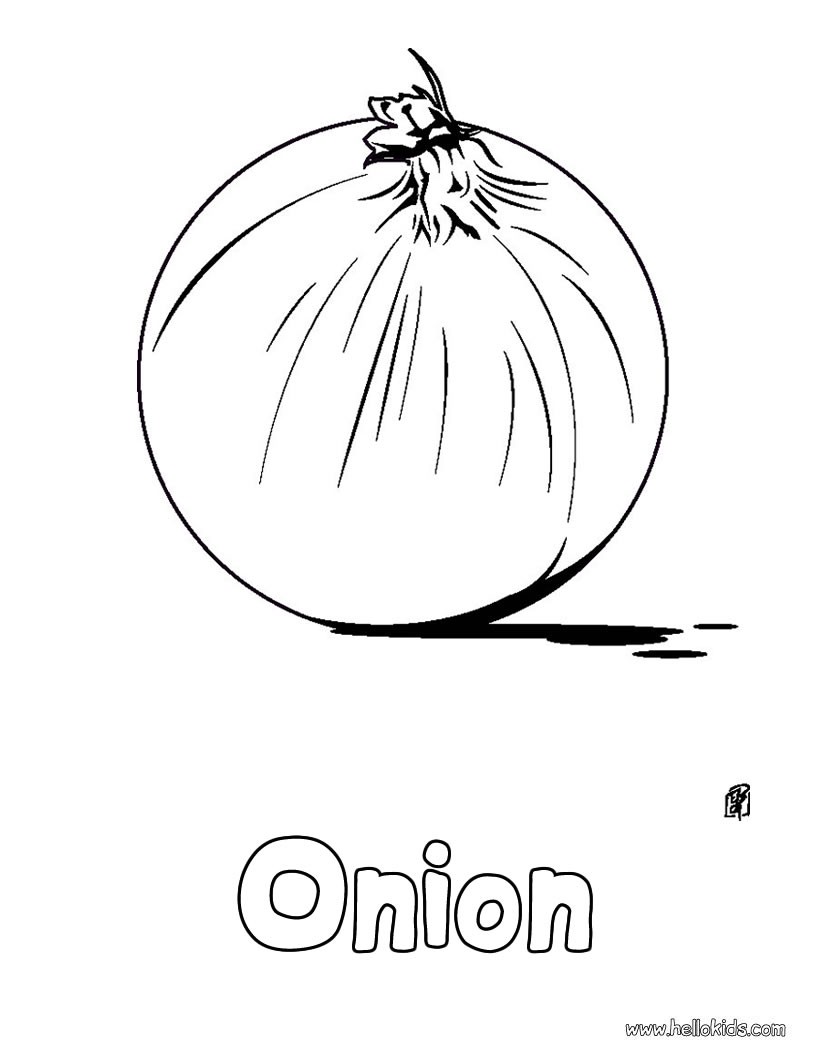 Onion coloring pages