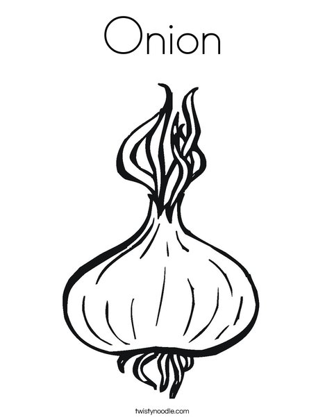 Onion coloring page