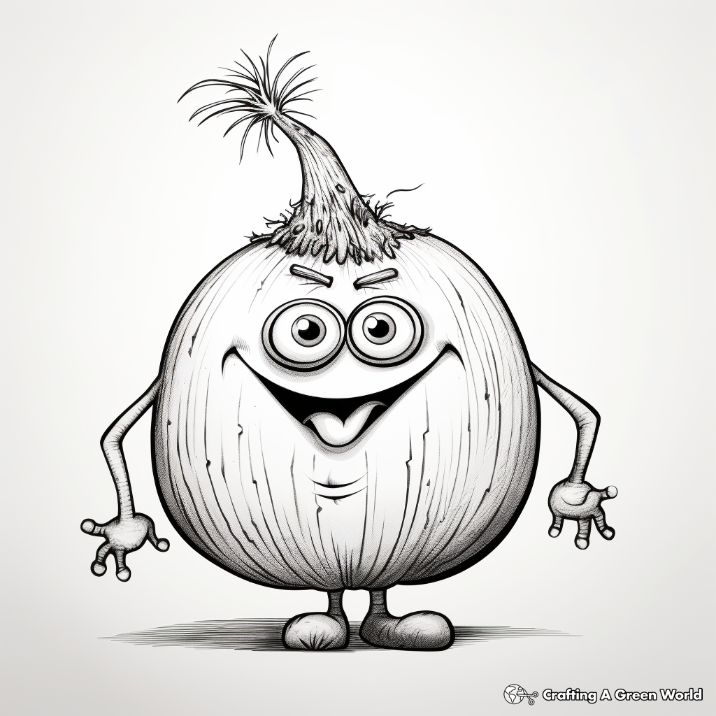 Onion coloring pages