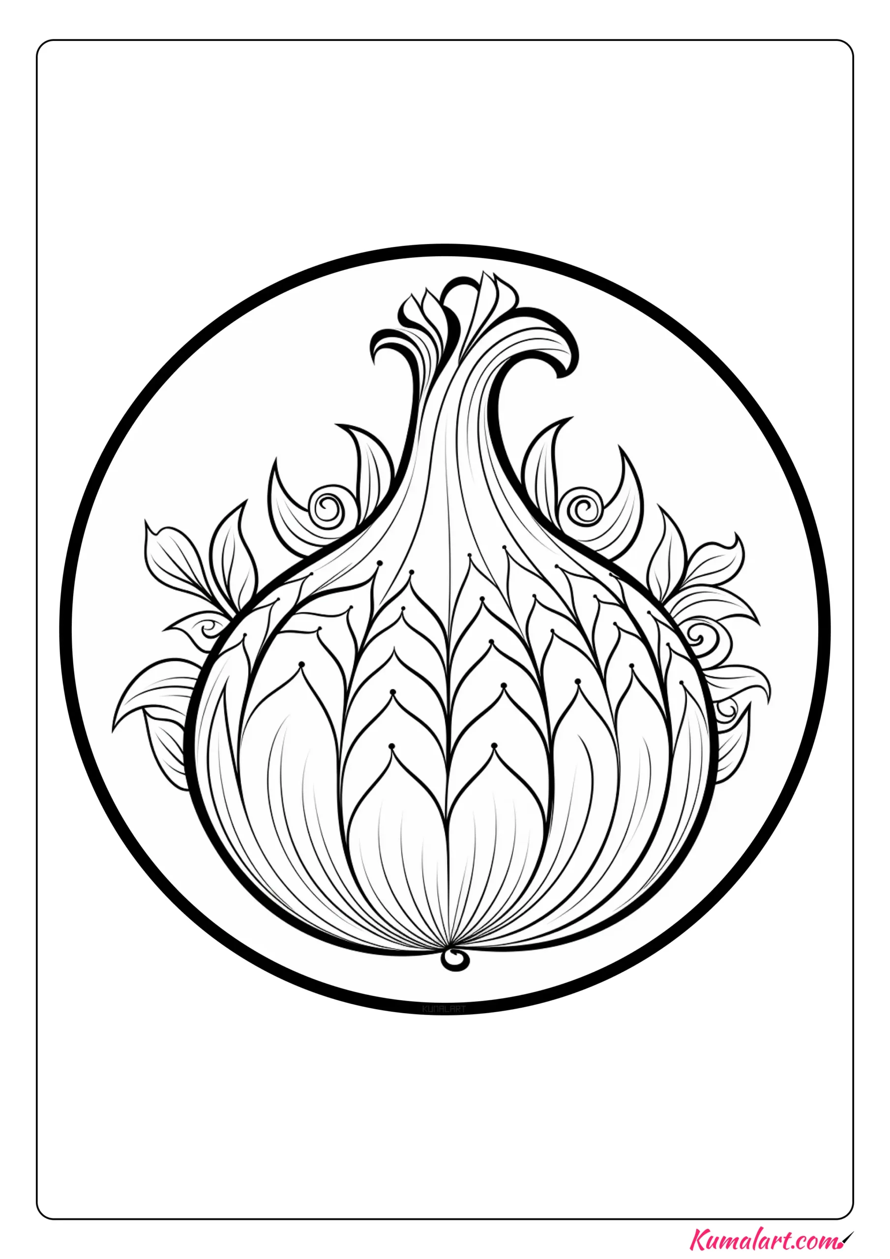 Ð free delightful onion coloring pages