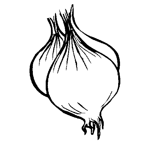 Onion coloring page