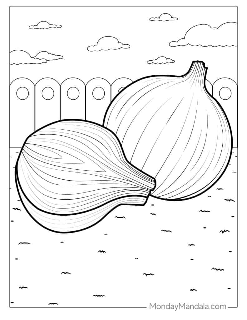 Vegetable coloring pages free pdf printables