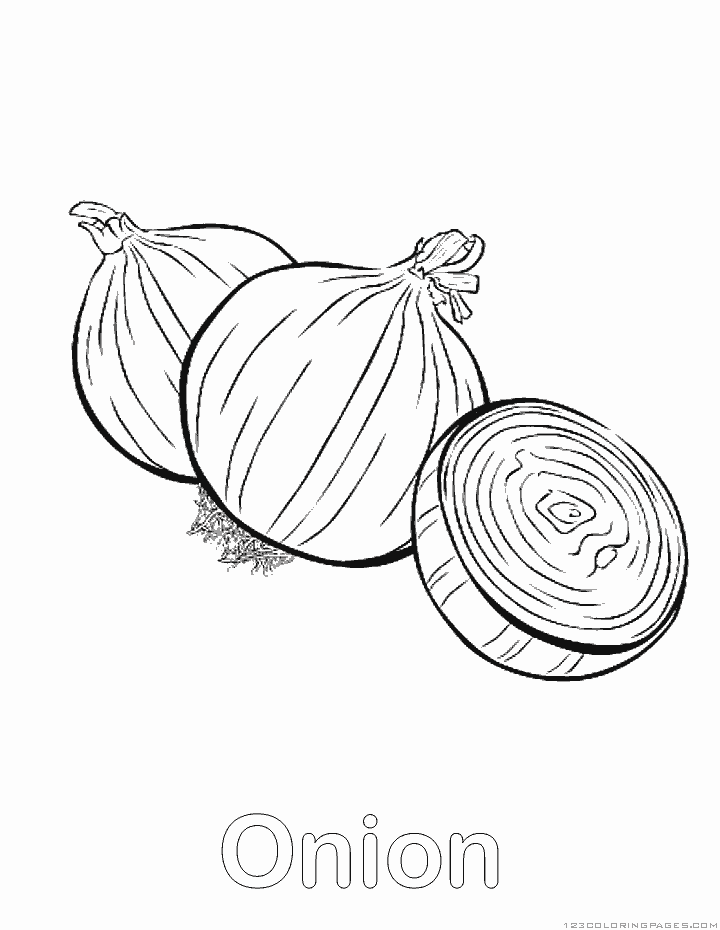 Onion coloring pages