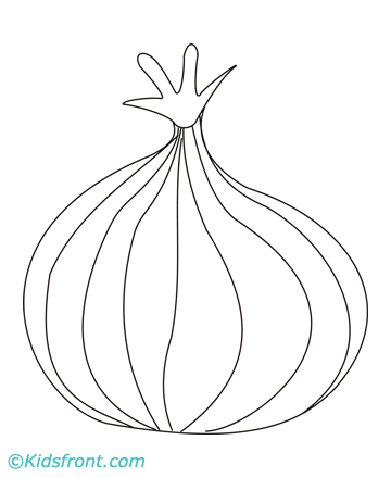 Onion coloring pages printable