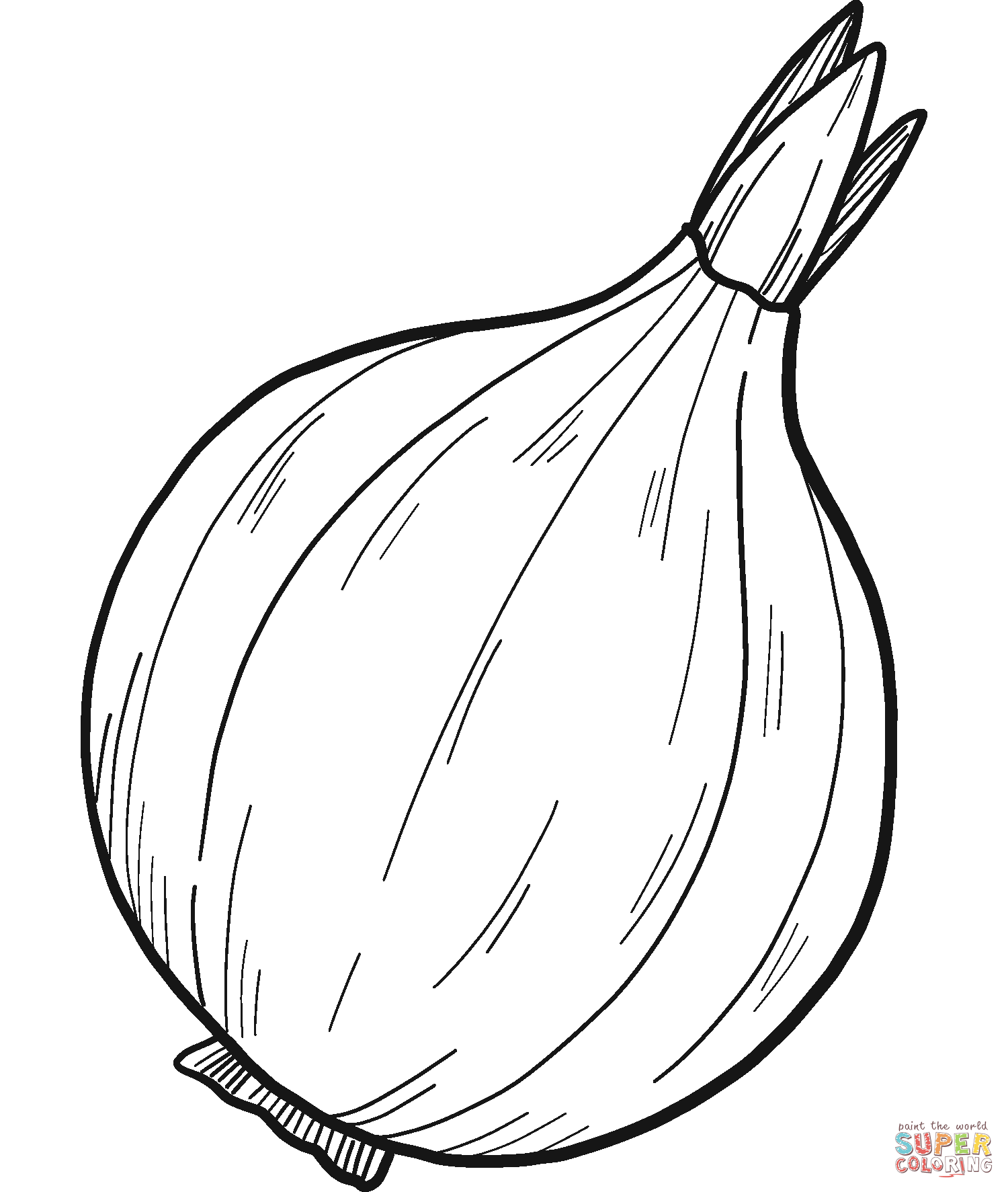 Onion coloring page free printable coloring pages