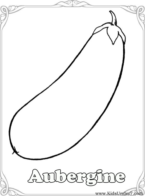 Kids under vegetables coloring pages