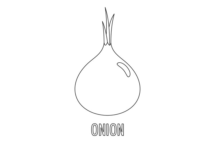 Onion icon outline style