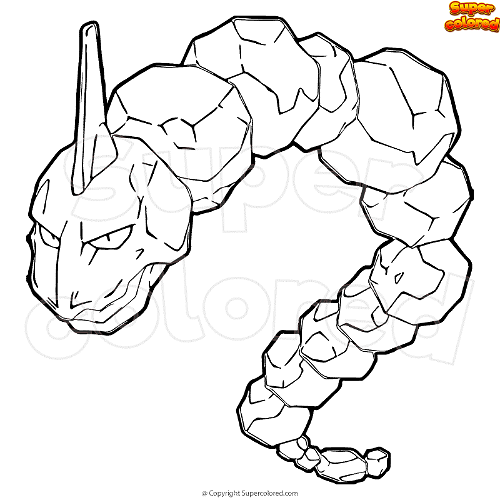 Coloring page pokemon onix