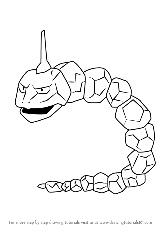 Learn how to draw onix from pokemon go pokemon go step by step drawing tutorials coloriage pokemon coloriage dessin pokemon