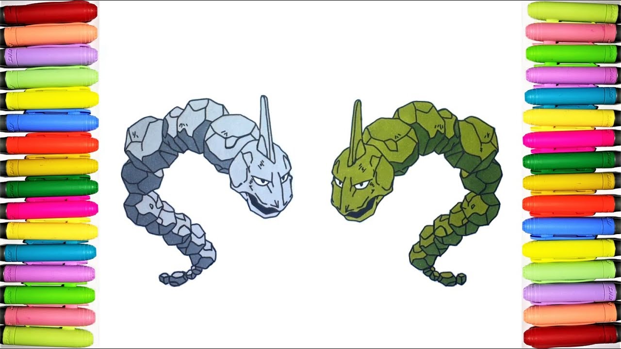 Pokemon coloring pages onix