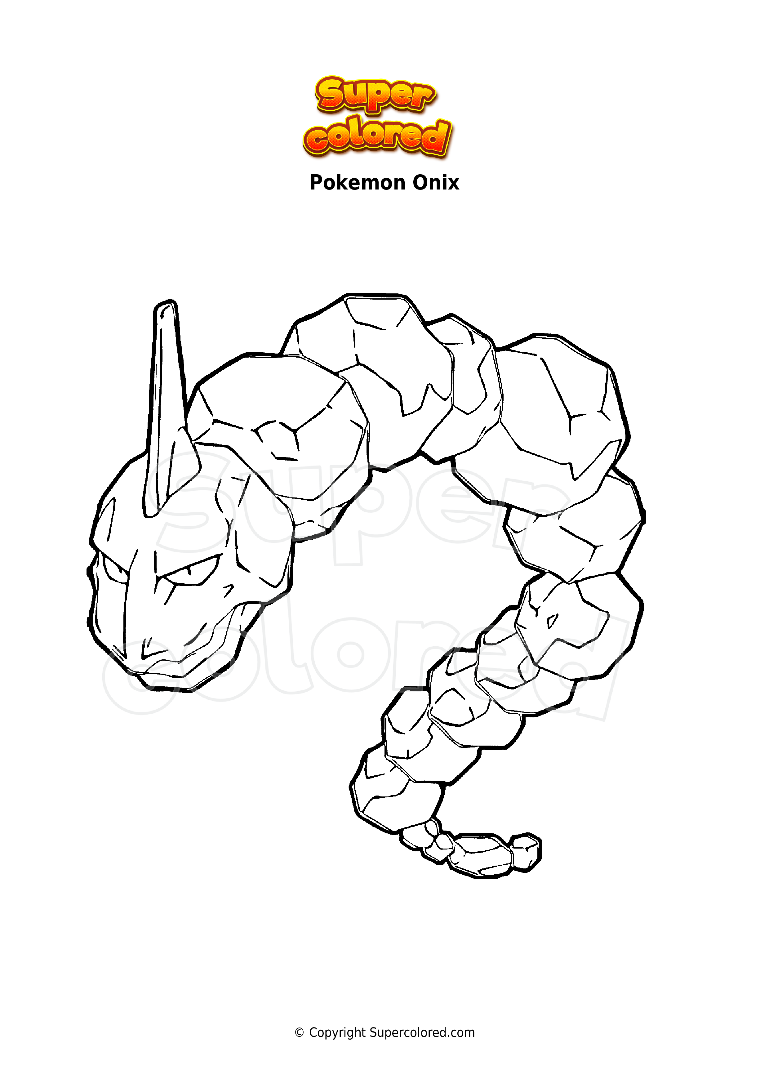 Coloring page pokemon onix