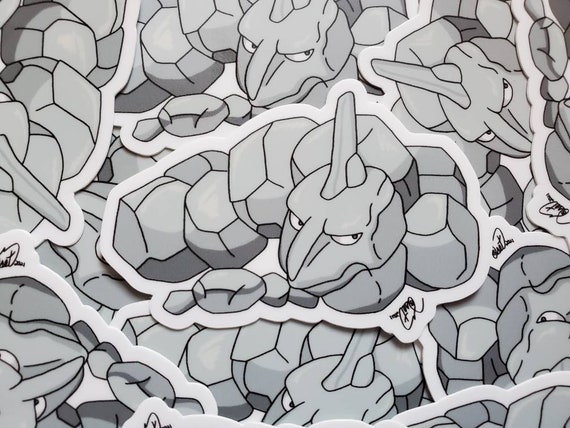 Onix pokãmon sticker brocks pokemon rock type nerdy gifts gotta catch them all consolelaptopcar decals vinyl waterproof sticker