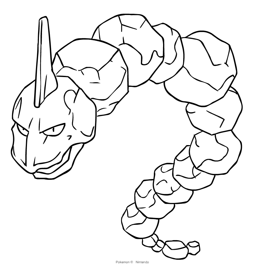 Onix from pokemon coloring page