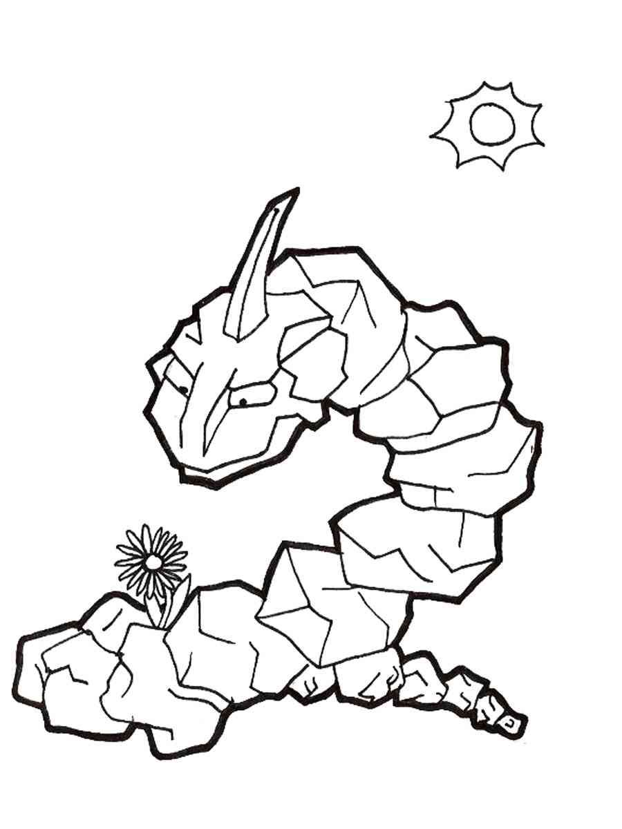 Pokemon onix coloring pages