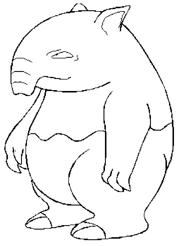 Drowzee coloring picture of pokemon