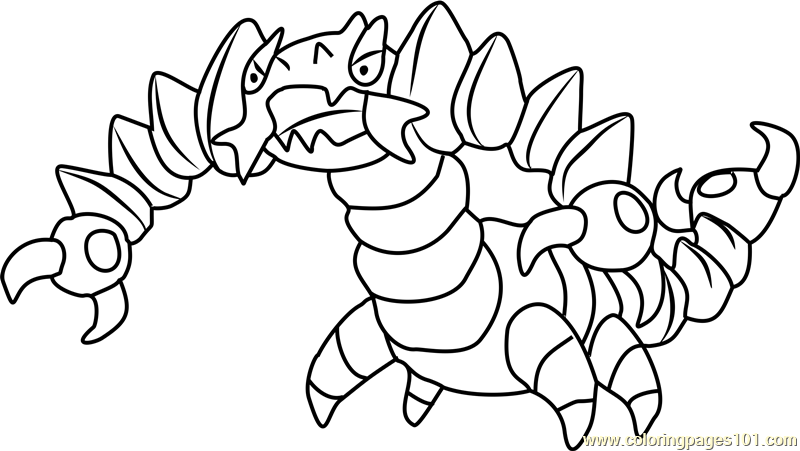 Drapion pokemon coloring page for kids