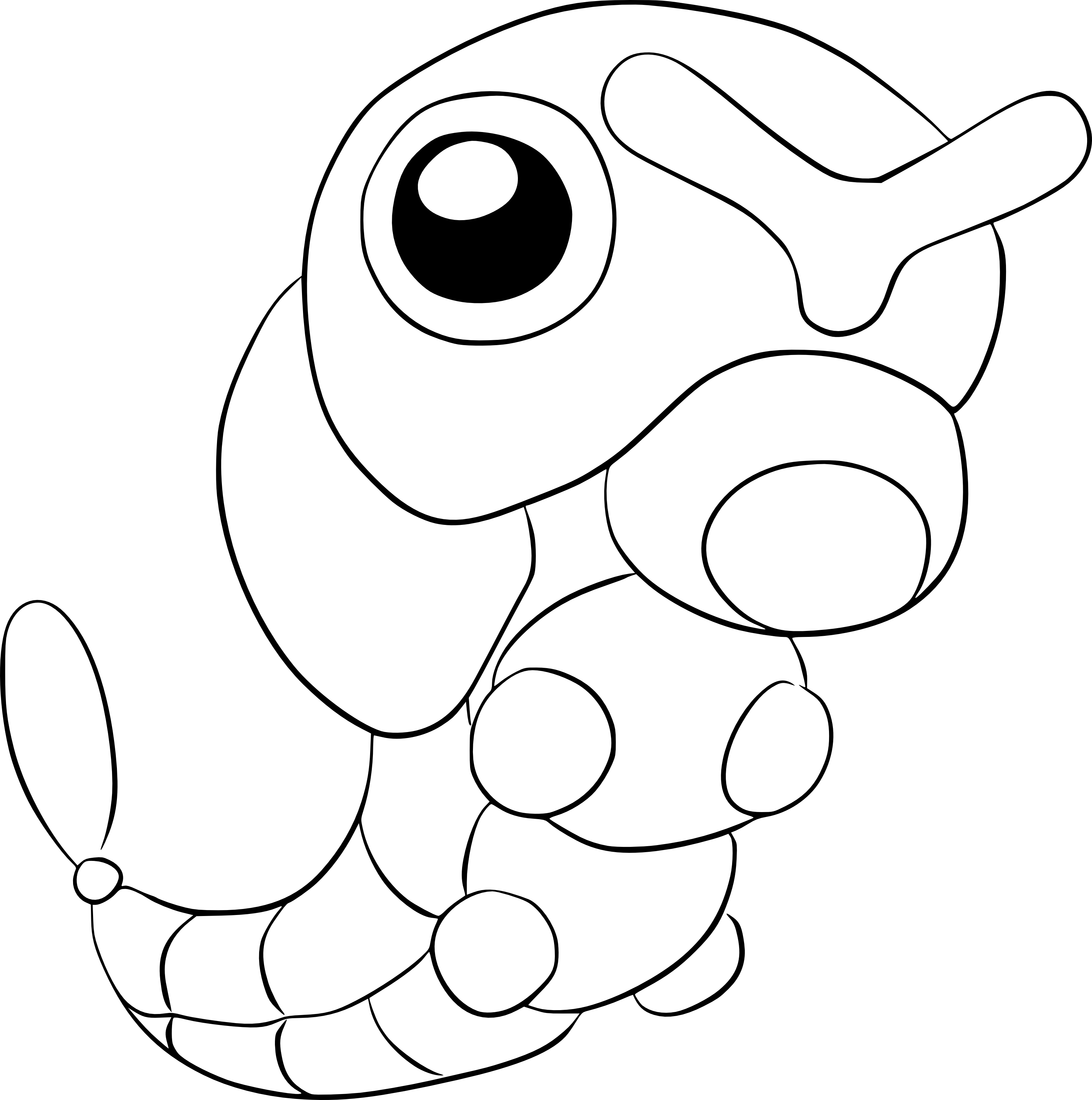 Pokemon catering coloring page